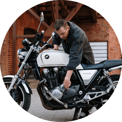Black PEVA Cotton Motorcycle Cover