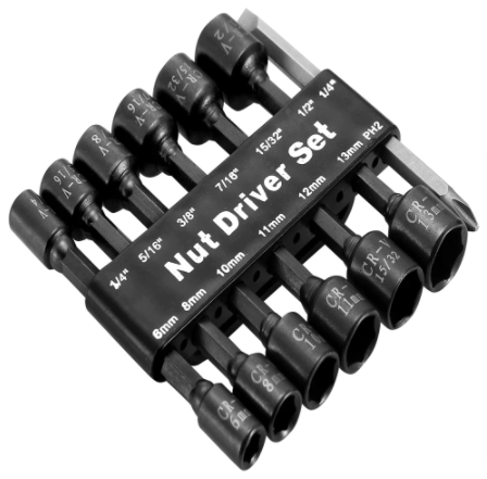 1/4" Hex Drill Nut Driver Bit Set (14-Piece)